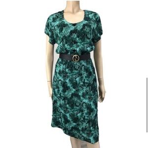 Vintage Pellini Patterned Short Sleeve Midi Dress
